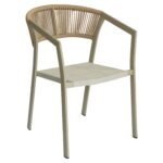 Πολυθρόνα Κήπου ArteLibre FIJI Μπεζ/Φυσικό Αλουμίνιο/Rattan 56x60x78cm - 1 τεμ.