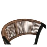Σκαμπό Bar ArteLibre SANTORINI Μαύρο/Φυσικό Αλουμίνιο/Rattan 55x56x99cm - 1 τεμ. - Image 8