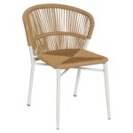 Καρέκλα Κήπου ArteLibre RIVIERA Λευκό/Φυσικό Αλουμίνιο/Rattan 57x61x79cm - 1 τεμ.