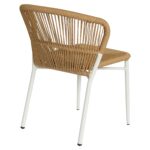 Καρέκλα Κήπου ArteLibre RIVIERA Λευκό/Φυσικό Αλουμίνιο/Rattan 57x61x79cm - 1 τεμ. - Image 5
