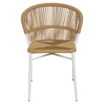 Καρέκλα Κήπου ArteLibre RIVIERA Λευκό/Φυσικό Αλουμίνιο/Rattan 57x61x79cm - 1 τεμ. - Image 7
