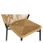 Καρέκλα Κήπου ArteLibre RIVIERA Μαύρο/Φυσικό Αλουμίνιο/Rattan 57x61x79cm - 1 τεμ. - Image 8