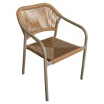 Πολυθρόνα Κήπου ArteLibre MOOREA Μπεζ/Φυσικό Αλουμίνιο/Rattan 58x56x79cm - 1 τεμ. - Image 2