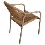 Πολυθρόνα Κήπου ArteLibre MOOREA Μπεζ/Φυσικό Αλουμίνιο/Rattan 58x56x79cm - 1 τεμ. - Image 4