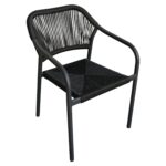 Πολυθρόνα Κήπου ArteLibre MOOREA Ανθρακί Αλουμίνιο/Rattan 58x56x79cm - 1 τεμ. - Image 2