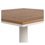 Τραπέζι Κήπου ArteLibre NAMIBIA Λευκό/Καρυδί Αλουμίνιο/Polywood 60x60x72cm - 1 τεμ. - Image 4