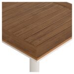 Τραπέζι Κήπου ArteLibre NAMIBIA Λευκό/Καρυδί Αλουμίνιο/Polywood 60x60x72cm - 1 τεμ. - Image 5
