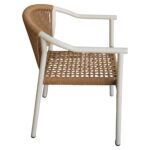 Πολυθρόνα Κήπου ArteLibre KINOSSA Λευκό/Φυσικό RATTAN Αλουμίνιο/Rattan 54x59x76cm - 1 τεμ. - Image 2