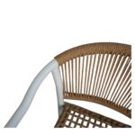 Πολυθρόνα Κήπου ArteLibre KINOSSA Λευκό/Φυσικό RATTAN Αλουμίνιο/Rattan 54x59x76cm - 1 τεμ. - Image 6
