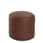 Πουφ ArteLibre HABIBAH Camel Δέρμα Φ45x35cm - 1 τεμ.