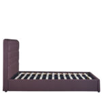 Κρεβάτι ArteLibre ARABIS Καφέ PU 220x160.5x120cm (Στρώμα 150x200cm) - 1 τεμ. - Image 2
