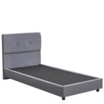 Κρεβάτι Μονό ArteLibre TAMAHAWK Γκρι Ύφασμα 212x106.5x106cm (Στρώμα 90x200cm) - 1 τεμ. - Image 4
