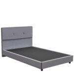 Κρεβάτι Ημίδιπλο ArteLibre TAMAHAWK Γκρι Ύφασμα 212x136x106cm (Στρώμα 120x200cm) - 1 τεμ. - Image 4