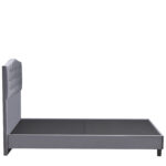 Κρεβάτι Ημίδιπλο ArteLibre JUNIPER Γκρι Ύφασμα 209x132x125cm (Στρώμα 120x200cm) - 1 τεμ. - Image 3