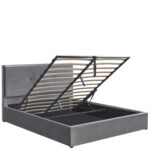 Κρεβάτι Υπέρδιπλο ArteLibre YUMA Γκρι Ύφασμα 214x1170x10cm (Στρώμα 160x200cm) - 1 τεμ. - Image 5