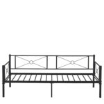 Καναπές Κρεβάτι ArteLibre CIMARRON Μαύρο Μέταλλο 197.5x96x75cm (Στρώμα 90x190cm) - 1 τεμ. - Image 3