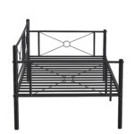 Καναπές Κρεβάτι ArteLibre CIMARRON Μαύρο Μέταλλο 197.5x96x75cm (Στρώμα 90x190cm) - 1 τεμ. - Image 5