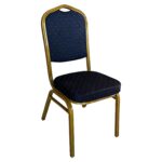 Καρέκλα Catering ArteLibre AUREVIA Μπλε/Χρυσό Ύφασμα/Μέταλλο 57x40x93cm - 1 τεμ.