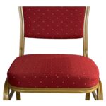 Καρέκλα Catering ArteLibre AUREVIA Κόκκινο/Χρυσό Ύφασμα/Μέταλλο 57x40x93cm - 1 τεμ. - Image 6