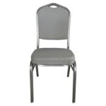 Καρέκλα Catering ArteLibre AUREVIA Γκρι/Ασημί Ύφασμα/Μέταλλο 57x40x93cm - 1 τεμ. - Image 2