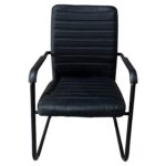 Καρέκλα Επισκέπτη ArteLibre AERIX Μαύρο PU/Μέταλλο 54x60x96cm - 1 τεμ. - Image 4
