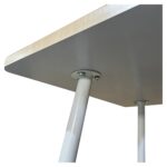 Τραπέζι Τραπεζαρίας ArteLibre TIMBERON Φυσικό/Λευκό MDF/Μέταλλο 70x70x75cm - 1 τεμ. - Image 5