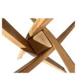 Τραπέζι Τραπεζαρίας ArteLibre GLAZERA Φυσικό/Διάφανο Γυαλί/Μέταλλο Φ90x75cm - 1 τεμ. - Image 2