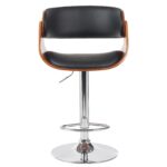 Σκαμπό Bar ArteLibre VORIAN Μαύρο/Καφέ Ξύλο/PU/Αλουμίνιο 52x55x87-108cm - 1 τεμ. - Image 5
