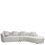 Καναπές MONTARO ArteLibre Γκρι Ανοιχτό Ύφασμα 140x105x65cm/206x124x68cm - 1 τεμ.
