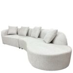 Καναπές MONTARO ArteLibre Γκρι Ανοιχτό Ύφασμα 140x105x65cm/206x124x68cm - 1 τεμ. - Image 4