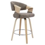 Σκαμπό Bar ArteLibre VIONARA Ταμπά/Φυσικό 55x52.5x95cm - 1 τεμ.