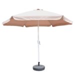 Ομπρέλα Κήπου ArteLibre RENOVA Μόκα/Λευκό Μέταλλο/Polyester Φ3x2.5m - 1 τεμ.
