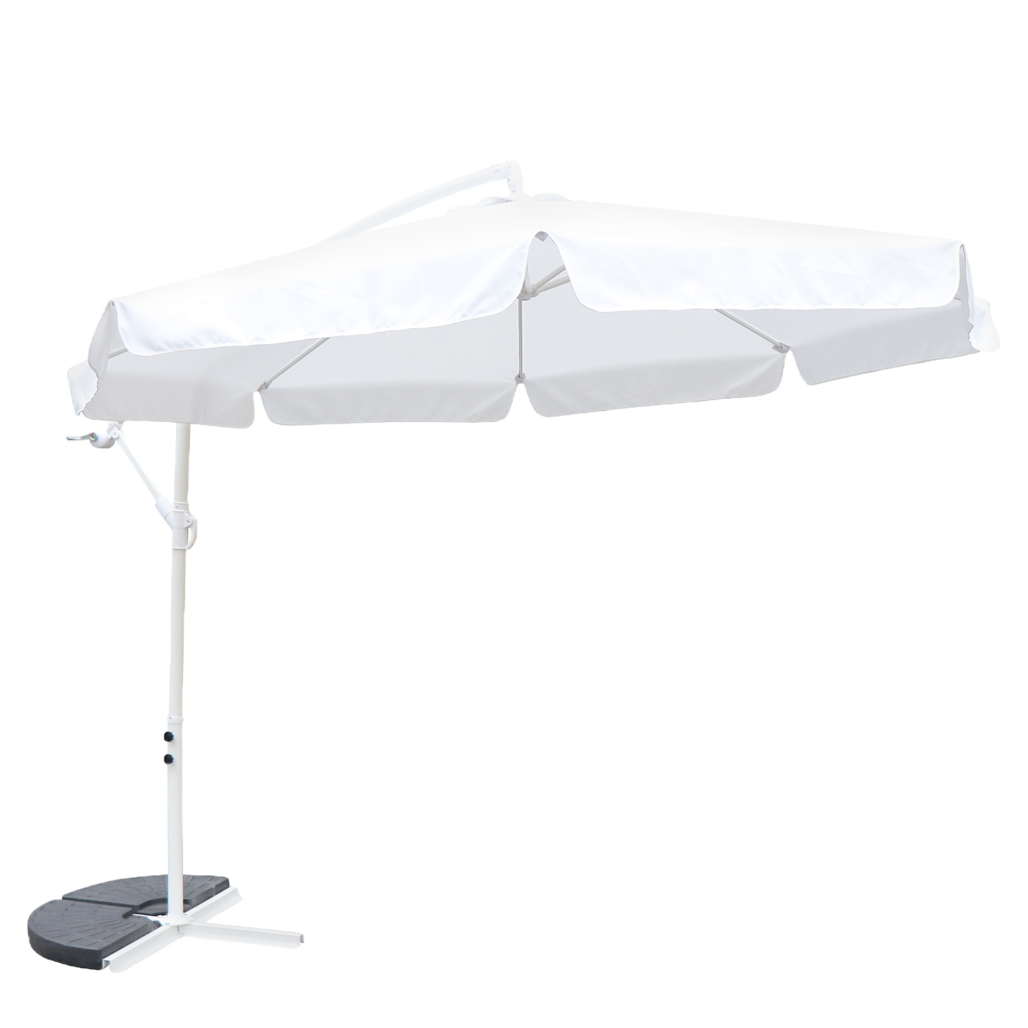 15450025 Ομπρέλα Κήπου ArteLibre NORVIA Λευκό/Εκρού Μέταλλο/Polyester Φ3m - 1 τεμ. - Image 1