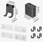 Σετ επιτοίχια γωνιακά ράφια μπάνιου - 5pcs - 2152-1 - 170134 - Black - Image 3