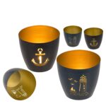 Ρεσώ Μαύρο Μέταλλο 10x10x9cm Σε 2 Σχέδια - 1 τεμ.