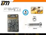 Βίδα σταυρός με παξιμάδι - 8mmx50mm+M8 - Σετ 12 πακέτα των 4 τεμαχίων - 202311 - Image 2