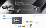 CUDY POE220 2-CHANNEL 30W GIGABIT POE+/POE INJECTOR - Image 2