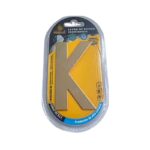 Αυτοκόλλητη μεταλλική πινακίδα γράμμα K - 8cm - Σετ 12 τεμάχια - 204346