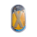 Αυτοκόλλητη μεταλλική πινακίδα γράμμα X - 8cm - Σετ 12 τεμάχια - 204476