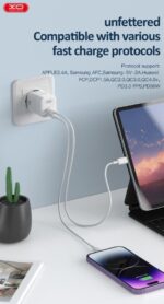 XO CE07 ΦΟΡΤΙΣΤΗΣ 35W GaN, 2 ΘΥΡΕΣ PD, ΛΕΥΚΟ - Image 3