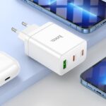 HOCO N33 START PD20W(2C1A) ΦΟΡΤΙΣΤΗΣ, 3 ΘΥΡΕΣ, ΛΕΥΚΟ, ΚΑΛΩΔΙΟ TYPE-C ΣΕ LIGHTNING - Image 3