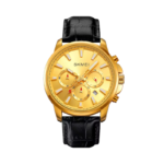 Aναλογικό ρολόι χειρός - Skmei - 2071 - Gold/Leather Black