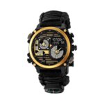 Ψηφιακό/αναλογικό ρολόι χειρός - Skmei - 2202 - Gold/Black Rope