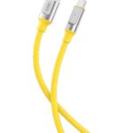 XO NB251 ΚΑΛΩΔΙΟ ΦΟΡΤΙΣΗΣ 6A LIQUID SILICONE RUBBER, TYPE-C, 1M, ΚΙΤΡΙΝΟ