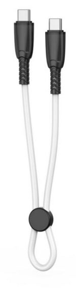XO NB-Q248B ΚΑΛΩΔΙΟ ΦΟΡΤΙΣΗΣ SALUO SERIES SILICONE PD ΣΕ Type-C, 60W, 25cm, ΛΕΥΚΟ