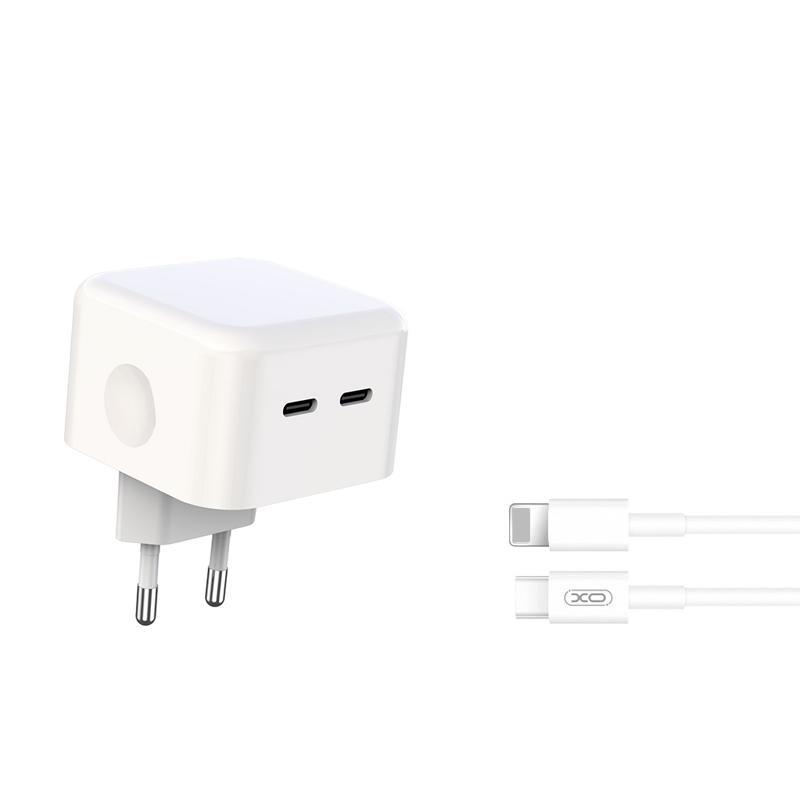 23760 XO L102 ΦΟΡΤΙΣΤΗΣ, 35W, 2 ΘΥΡΕΣ PD, ΜΕ ΚΑΛΩΔΙΟ LIGHTNING (NB113) - Image 1