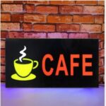 Φωτιζόμενη πινακίδα με led "CAFE" OEM
