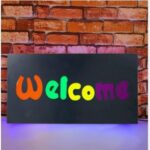 Φωτιζόμενη πινακίδα με led "WELCOME" OEM