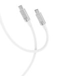 XO NB-Q252B PD 60W TYPE-C ΣΕ TYPE-C LIQUID ΚΑΛΩΔΙΟ ΦΟΡΤΙΣΗΣ ΣΙΛΙΚΟΝΗΣ, ΛΕΥΚΟ