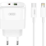 XO L137 ΦΟΡΤΙΣΤΗΣ PD20W/QC18W, 1 ΘΥΡΑ USB + 1 ΘΥΡΑ PD, ΜΕ ΚΑΛΩΔΙΟ LIGHTNING, ΛΕΥΚΟ